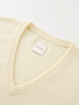 OVERSIZED CASHMERE V-NECK SWEATER - cream