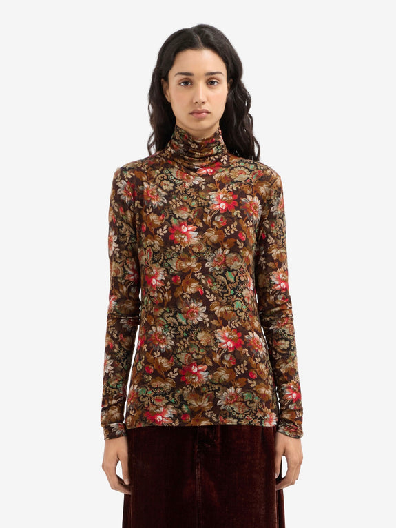 SASSONIA Turtleneck Top - BRUCIATO