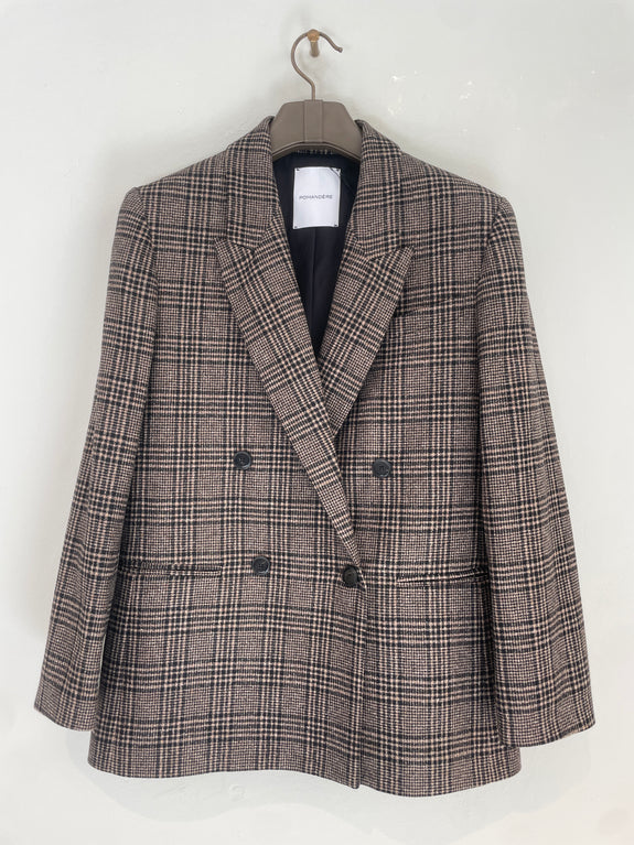 Prince of wales flannel jacket - dove gray