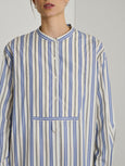 Dolores dress - stripe blue / white