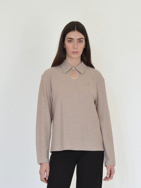 ALICE POLO - beige melange