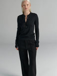 Henley | Merino Wool | Dark Grey