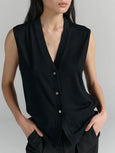 Vest | Lightweight Merino Wool | Black