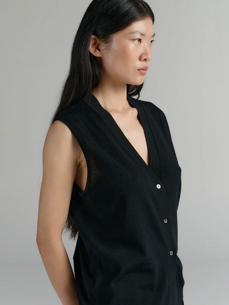 Vest | Lightweight Merino Wool | Black
