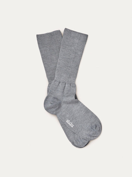 Silk Socks - grey melange