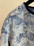 Tie-dye indigo velvet blouson - denim