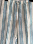 Striped linen and cotton drawstring trousers