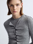 LINE CARDIGAN - light grey