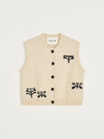 Macha vest – Mix pure ecru