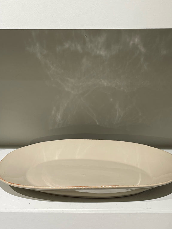 Oval platter 50x34cm - greige