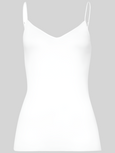 Cotton Seamless V-NECK CAMISOLE - white