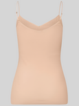 Cotton Seamless V-NECK CAMISOLE - beige