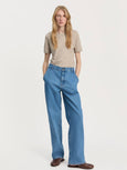 Carlo midwaist wide jeans - Clear Blue