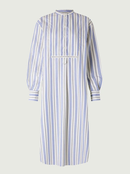 Dolores dress - stripe blue / white