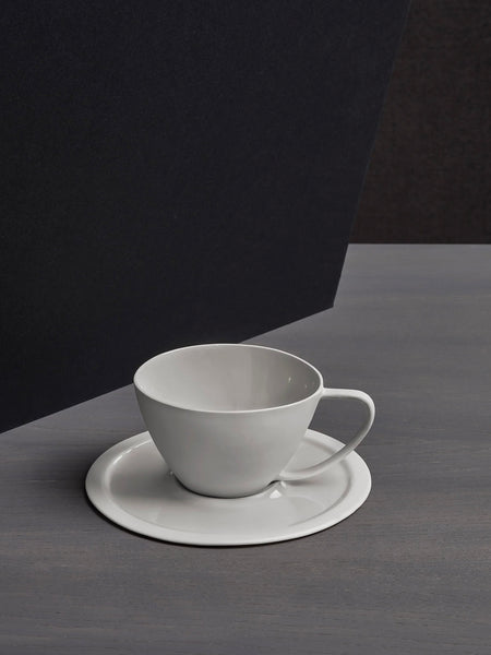 Limoges Onda Coffee Cup with dish - bianco