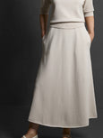 CASHMERE A-LINE SKIRT - paper