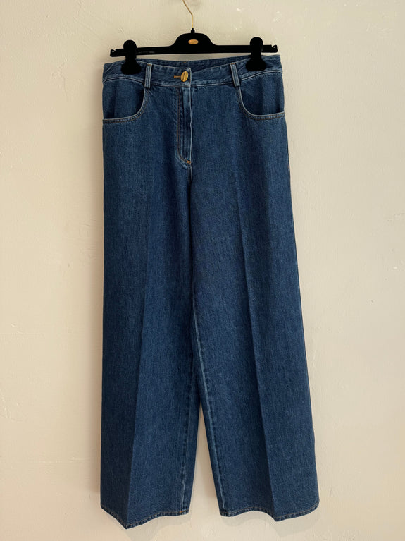 Cavalry denim trousers - indigo