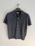 Knitted Polo - Mid grey