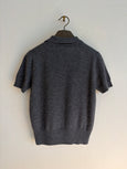 Knitted Polo - Mid grey