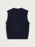 Ingeborg pure cashmere vest – Black Blue
