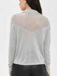 Nell Polo in lightweight cashmere - grey melange