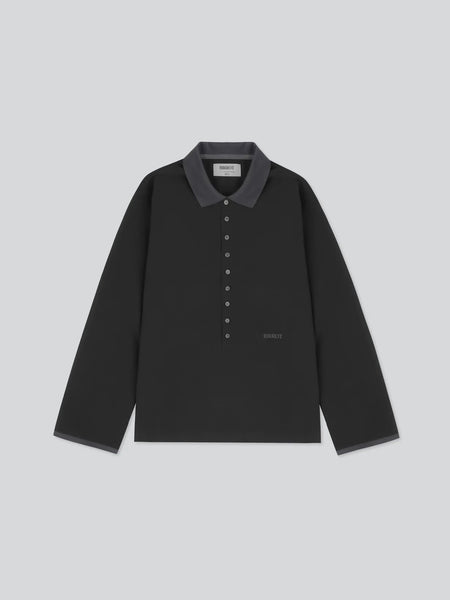 LAY2 LONG-SLEEVE POLO - anthracite