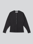 LAY2 ROUND-NECK CARDIGAN - anthracite