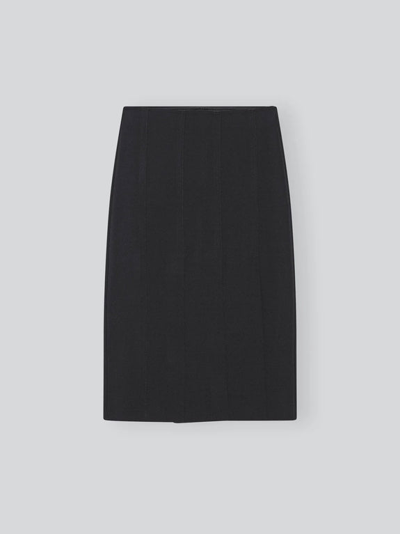 LAY3 FRONT SLIT H SKIRT - anthracite