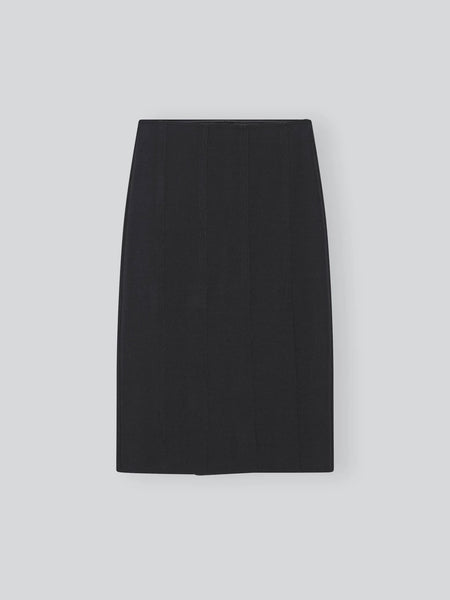 LAY3 FRONT SLIT H SKIRT - anthracite