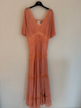 Long voile and lace dress - roseo