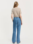 Carlo midwaist wide jeans - Clear Blue