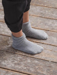 Buckle overankle socks - grey melange