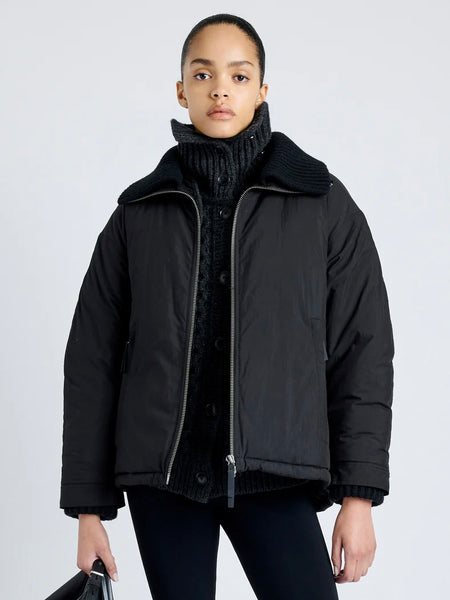 Veronica Coat in Parachute Cotton - black