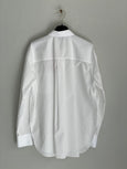 Oversized shirt in cotton poplin - white