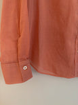 Cotton and silk voile henley shirt - roseo