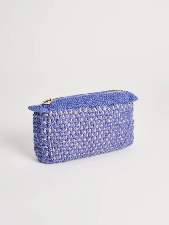 Helen classic clutch - Mix french blue / rose dust