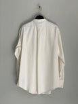 Grandfather shirt with rouches - ecru