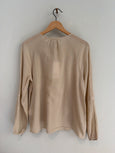 Organic cotton crêpe gauze blouse - sand