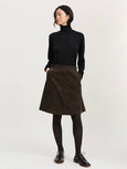 Estelle skirt short corduroy - Smokey brown