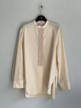 Grandfather shirt with tape details - honey