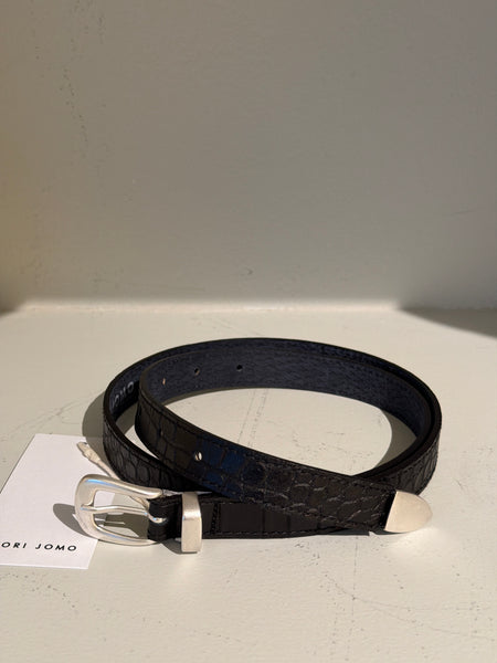 Western Croco Belt - Black