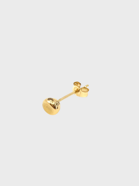 Gold dot big earring