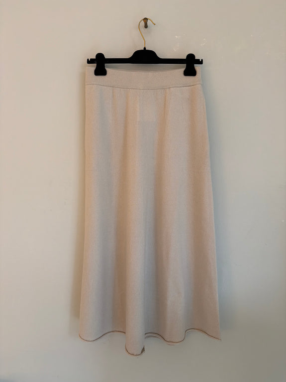 CASHMERE A-LINE SKIRT - paper