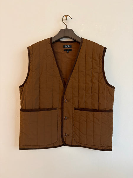 Loan quilted vest - Chestnut brown