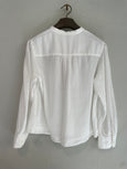 Structured gauze polo shirt - milk