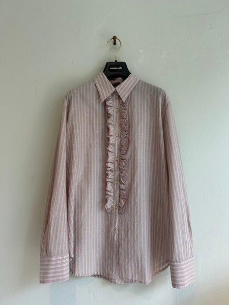 Charlize Ruched Shirt - Pink