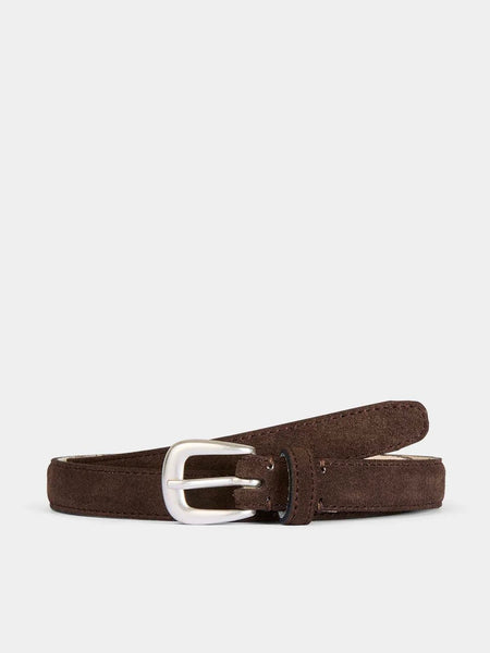 Classic Suede Belt - Brown