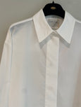 Poplin oversized masculine shirt - bianco