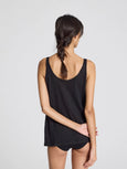 Synne Linen Top - black