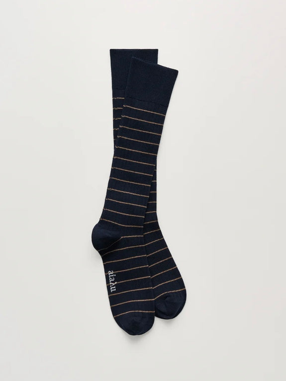 Cotton long socks - Mix navy